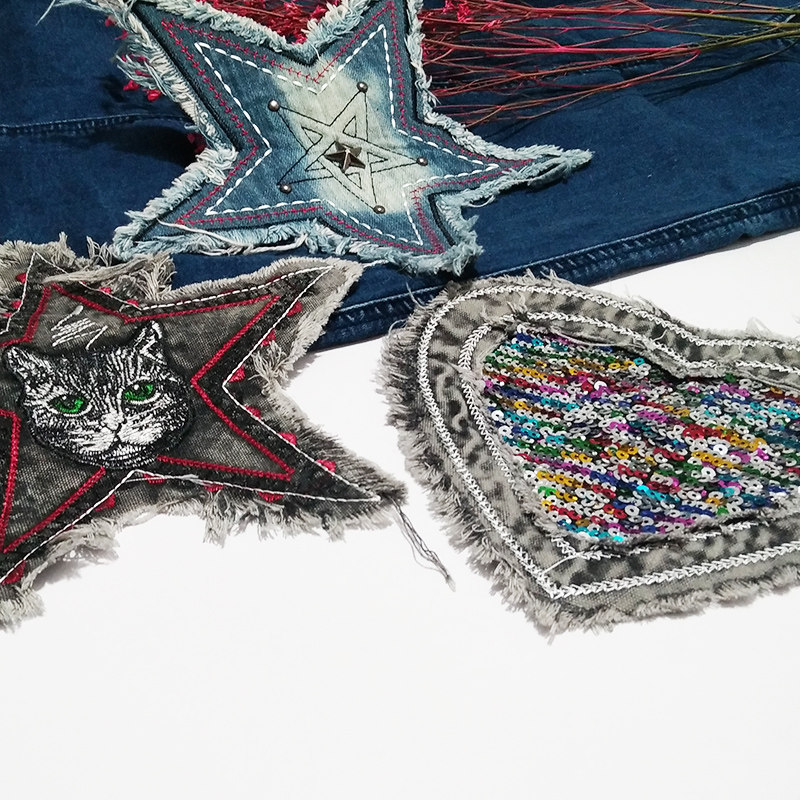 牛仔裤补丁刺绣布贴儿童卡通补洞大号裤子膝盖图案衣服破洞补丁贴,淘宝优惠券,粉丝福利购,淘宝优惠卷