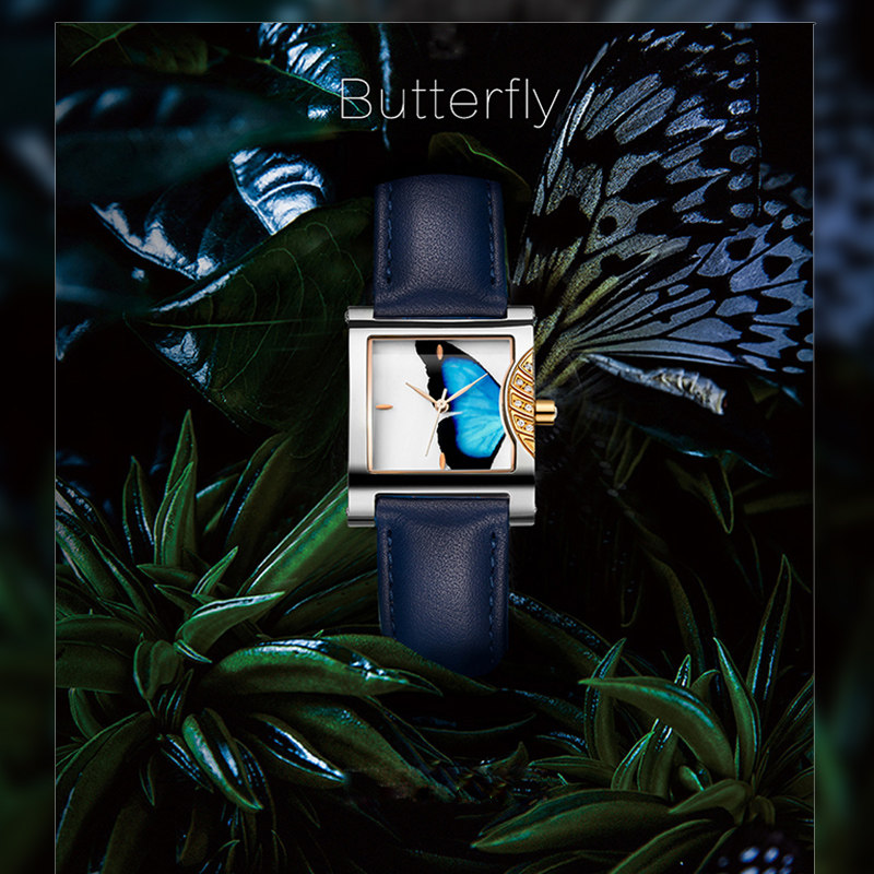 歌时娜简约气质ins风方形小众女表 歌时娜国产腕表