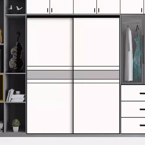 衣柜门推拉门定做环保实木滑移门定制现代简约推拉柜门隔断门定做 - 图3