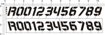Up to model number numbered (Arabic numerals) Universal sign metal stickers (4621)