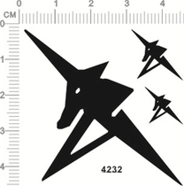 Up to model RX-93-v2 HI-v Bull up to detail logo metal stickers (4232)