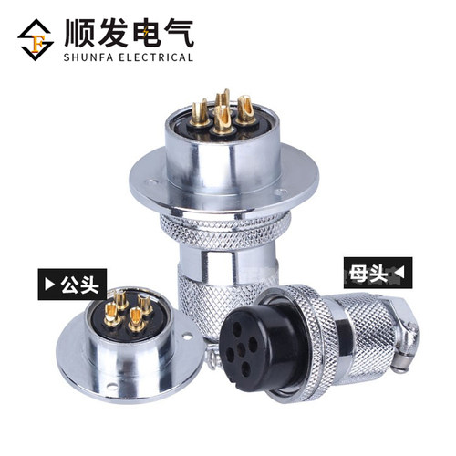 原装连接器 航空插头 GX30-4P（4芯）DF30-4T 法兰盘 30M插头插座 - 图3