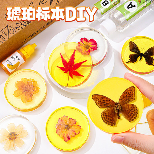 昆虫标本制作工具琥珀diy材料蝴蝶标本自制树脂胶手工做滴胶植物 - 图0