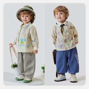 迷你巴拉儿童宝宝长袖衬衫2026新款