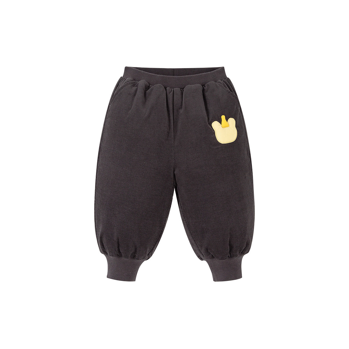 [迷你真心绒]迷你巴拉男女童宝宝拒水羽绒裤冬全棉灯芯绒萌趣裤子