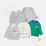 Маленький детский весенний мягкий хлопковый лонгслив подходит для мужчин и женщин для девочек