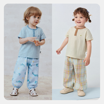 迷你巴拉巴拉纯棉竹节棉透气T恤