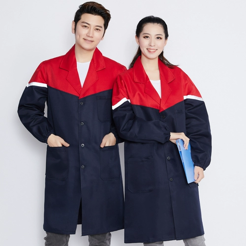 Длинная хлопковая униформа медсестры для работы, белая утепленная куртка, рабочая одежда