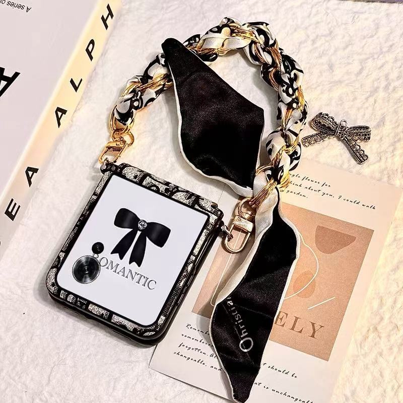 欧美风潮牌适用荣耀magicvflip2华为puraX手机壳pocket2折叠屏小米mixflip2斜跨findN3filp三星zflip7高级感 - 图1