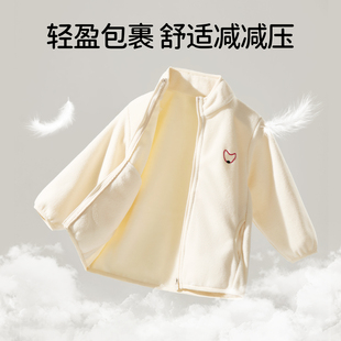 儿童摇粒绒外套2025秋季新款