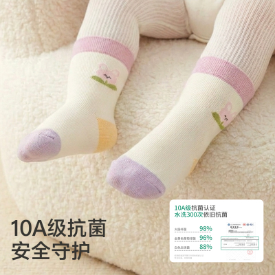 欧孕春秋女童卡通中筒袜