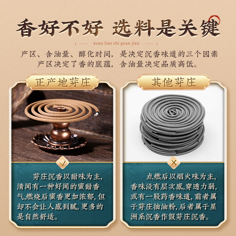 老山家用室内持久卧室安神芽庄沉香 步氏堂香熏香料