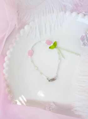 原创小众设计手链独特清新植物风