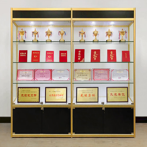 玻璃展示柜珠宝首饰奖品礼品烟酒柜台精品货架陈列柜子产品展示架 - 图1