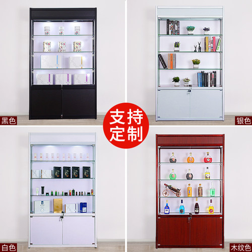 玻璃展示柜珠宝首饰奖品礼品烟酒柜台精品货架陈列柜子产品展示架 - 图2