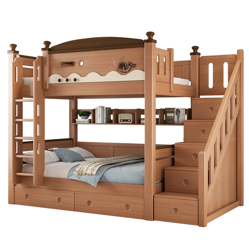 全红檀木上下铺同宽平行床实木儿童高低床小户型双层床两层上下床,淘宝优惠券,粉丝福利购,淘宝优惠卷