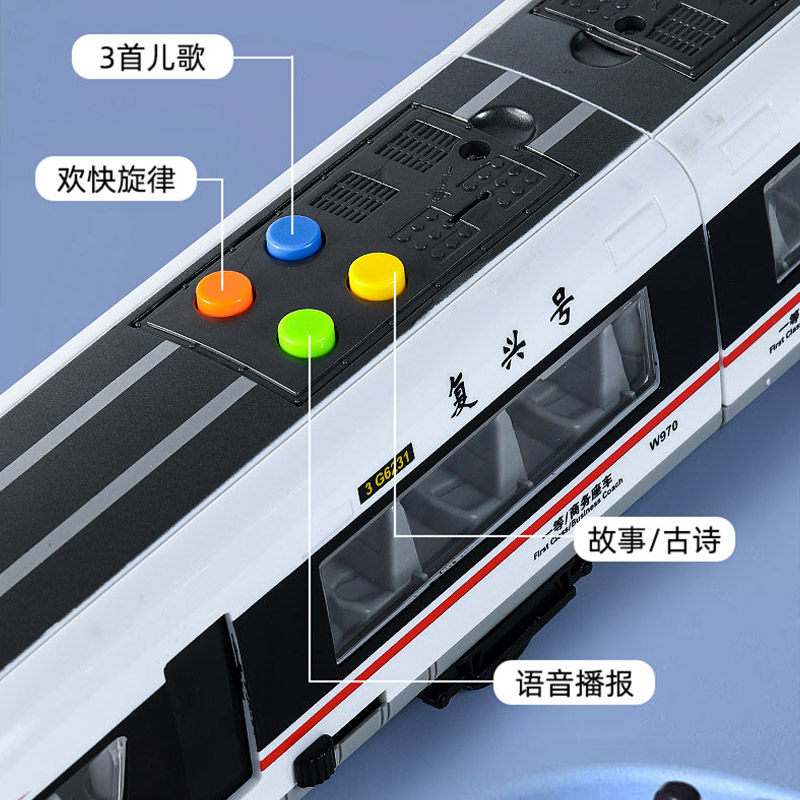 会唱歌复兴号高铁玩具男孩火车儿童玩具车小网红爆款大号动车模型,淘宝优惠券,粉丝福利购,淘宝优惠卷