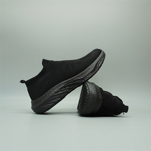 【超舒服】鞋底超软踩屎感爆米花一脚蹬袜子鞋男女针织网面健步鞋 - 图0