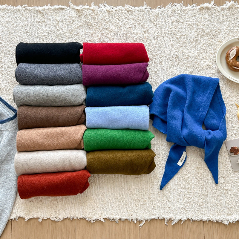 2025新款100%纯羊毛秋冬针织三角巾女多功能小围巾保暖护颈披肩,淘宝优惠券,粉丝福利购,淘宝优惠卷