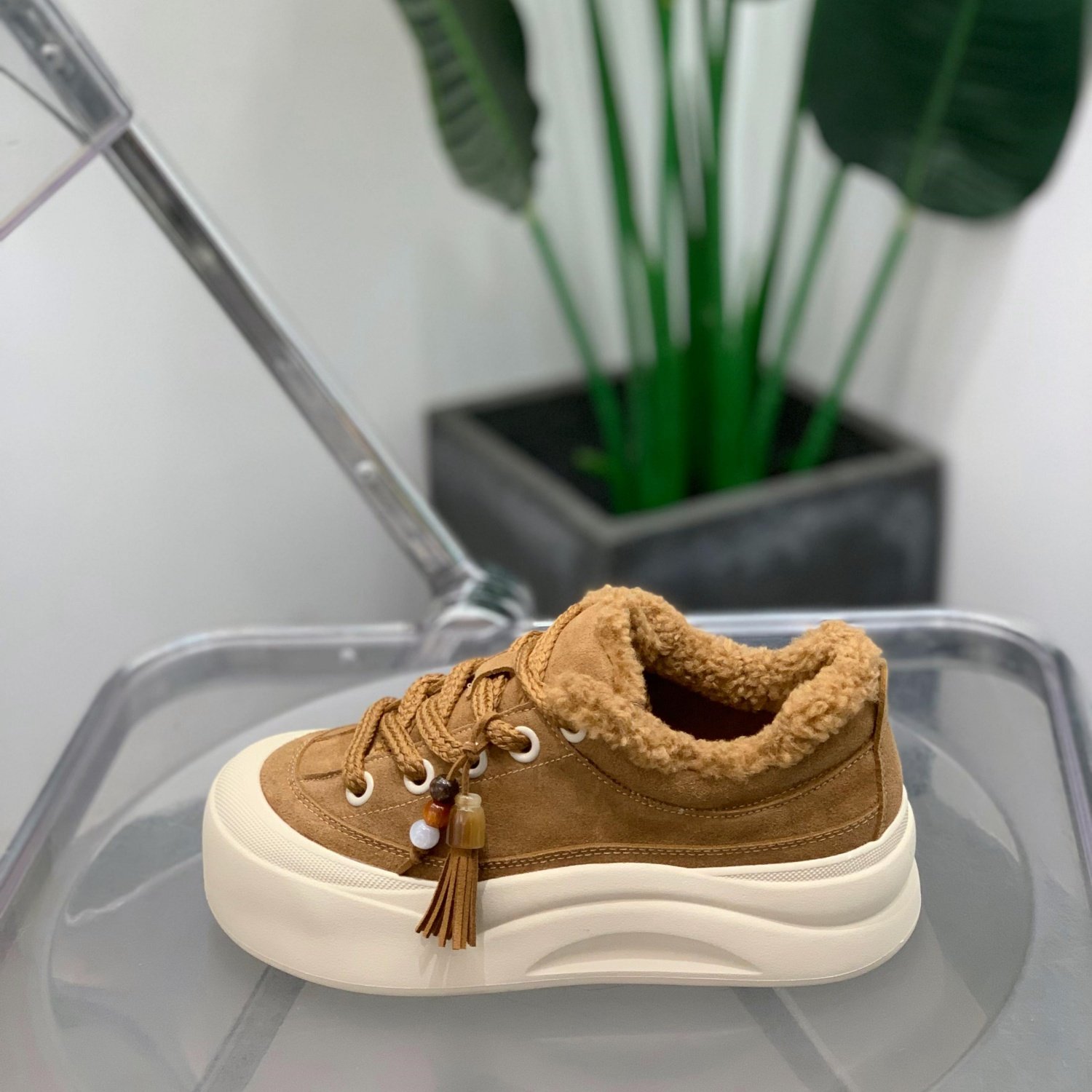 复古板鞋女2025年冬季加绒轻便保暖运动鞋厚底增高显瘦百搭休闲鞋,淘宝优惠券,粉丝福利购,淘宝优惠卷