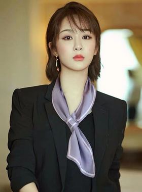 丝巾方巾女士围巾围脖职业挂件