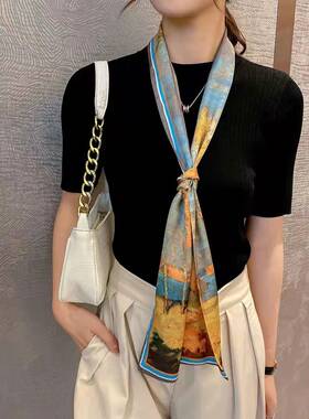 女衣服春秋冬吊职业方巾衬衫项链