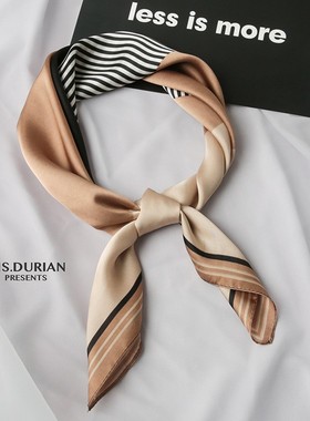 围脖子女士方巾丝巾女百搭春秋季职业装配饰围巾衬衫项链衣服挂件