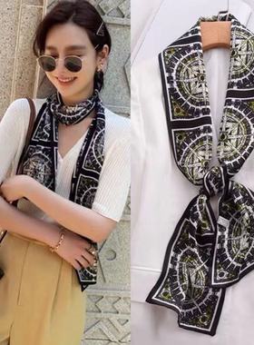 长条小丝巾女韩版百搭职业薄款