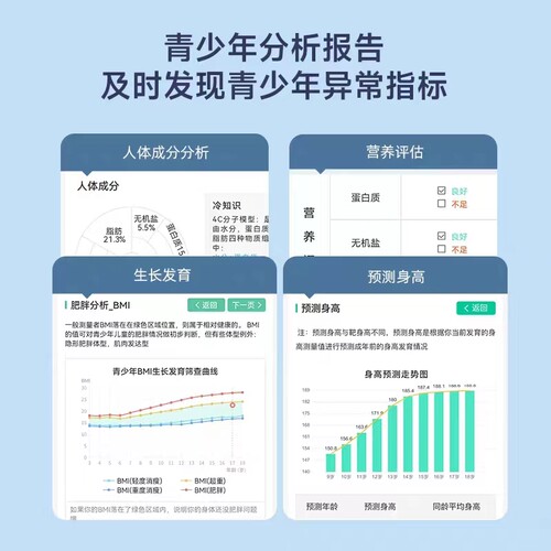 云康宝超声波儿童身高体重测量仪一体机家用精准专业智能体脂秤 - 图0