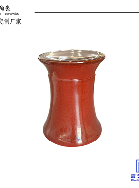 辰天陶瓷极简黑色鼓凳定制