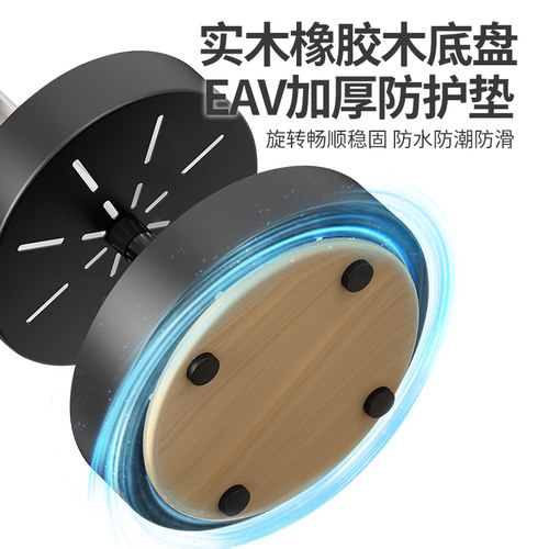 旋转调料置物架360度转盘厨房调味料旋转双层台面调味品收纳架子 - 图0