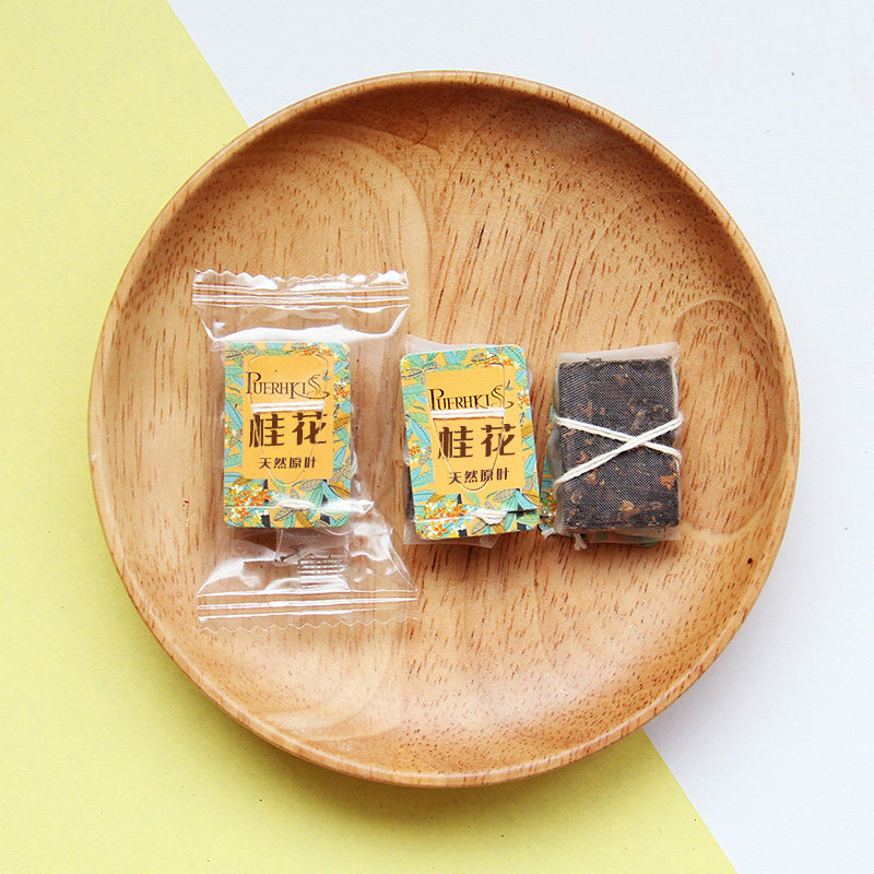 桂花茶小袋装普洱茶50g普克茶包 淡香系列桂花普洱50g 16袋 Puerhkiss普克旗舰店 淘优券