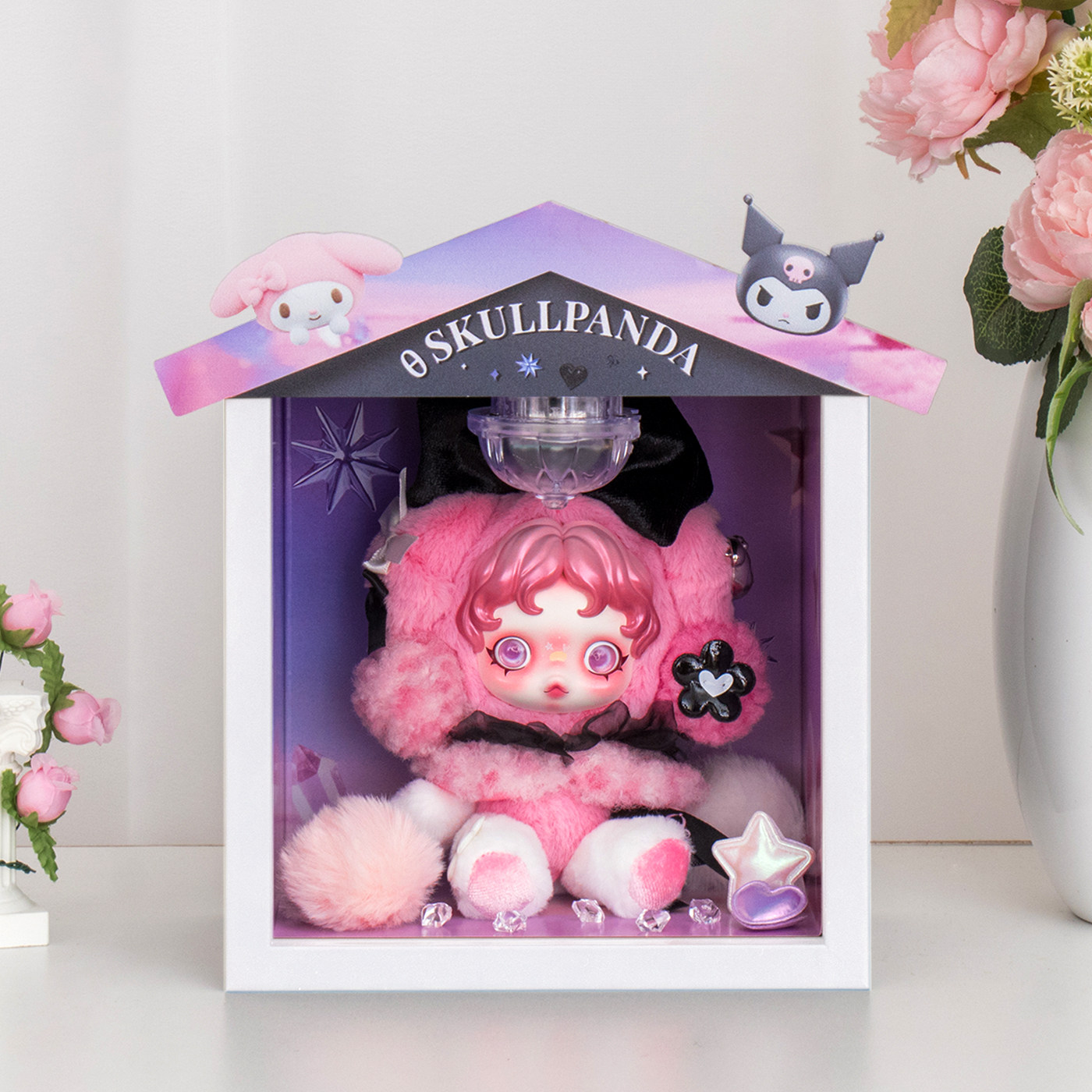 适用泡泡玛特SKULLPANDA美乐蒂酷洛米毛绒公仔挂件收纳场景展示盒,淘宝优惠券,粉丝福利购,淘宝优惠卷