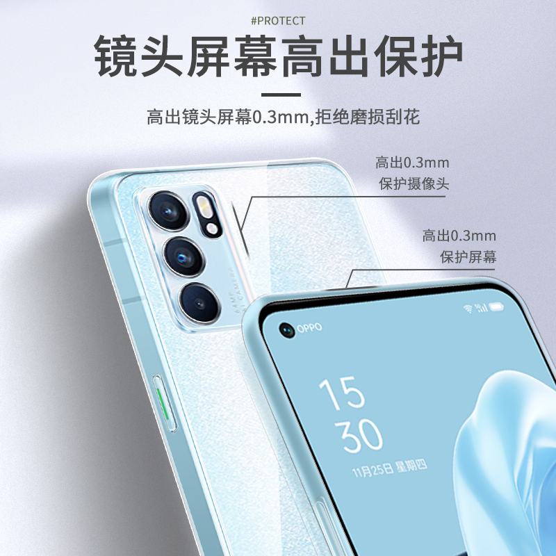 适用opporeno6手机壳reno5Pro新款reno4/3透明ooporeno5k防摔se元气版por十opporone套opporeon5g女k5g65g55g - 图2