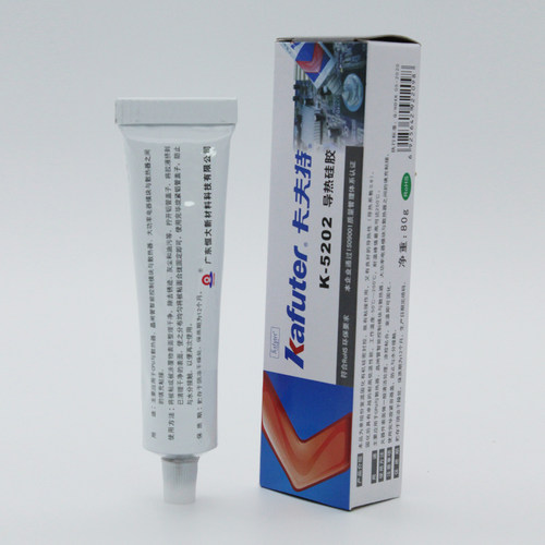 卡夫特K-5202导热硅胶导热胶CPU散热胶0.8系数强力粘接型灰色80克 - 图1