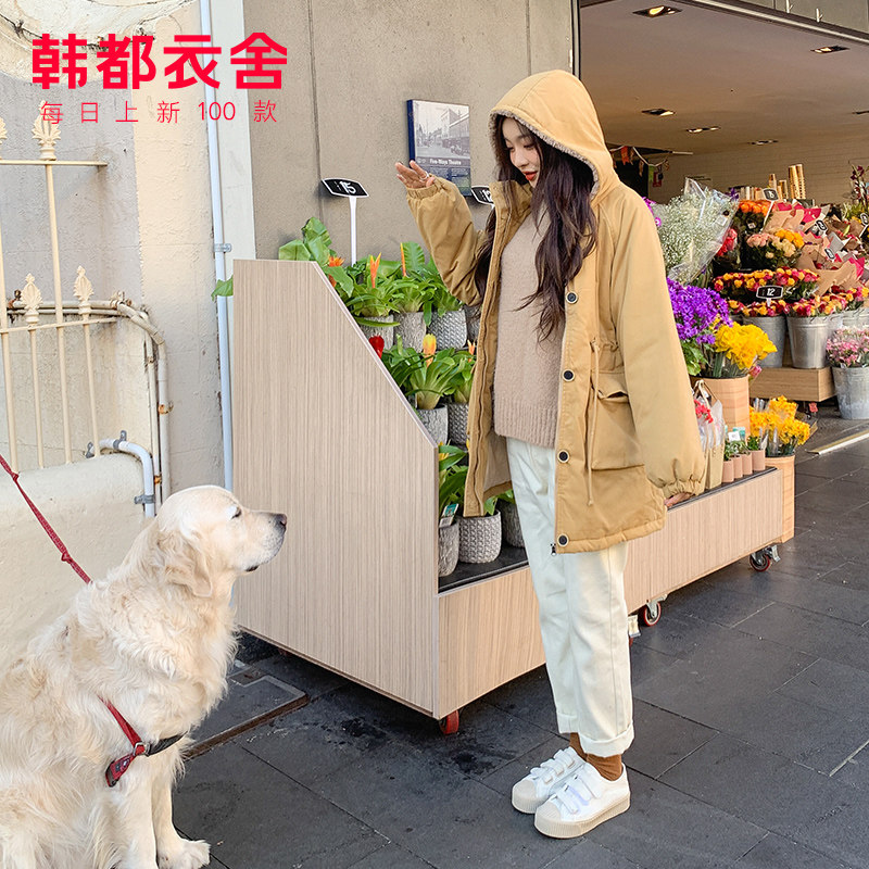 韩都衣舍2020冬季新款韩版宽松棉服 韩都衣舍秀衣莲棉衣/棉服
