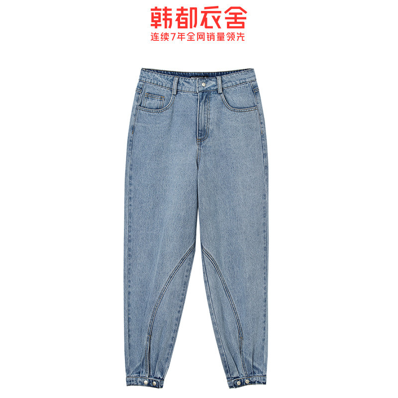 韩都衣舍2020新款秋女宽松蒖牛仔裤 韩都衣舍秀衣莲牛仔裤