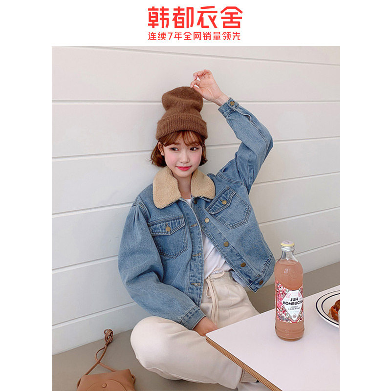 韩都衣舍2020秋新款韩版宽松短外套 韩都衣舍秀衣莲短外套