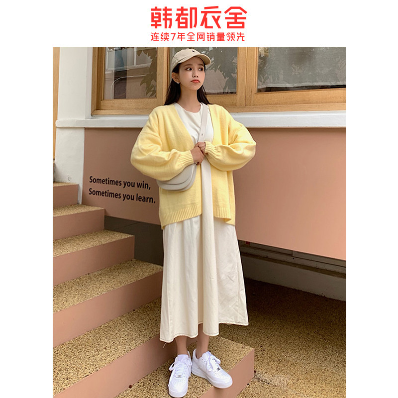 韩都衣舍2020秋装新款韩版气质毛衣 韩都衣舍秀衣莲毛针织衫