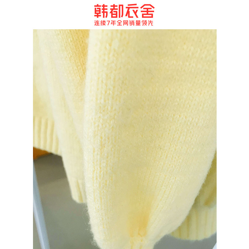 韩都衣舍2020秋装新款韩版气质毛衣 韩都衣舍秀衣莲毛针织衫