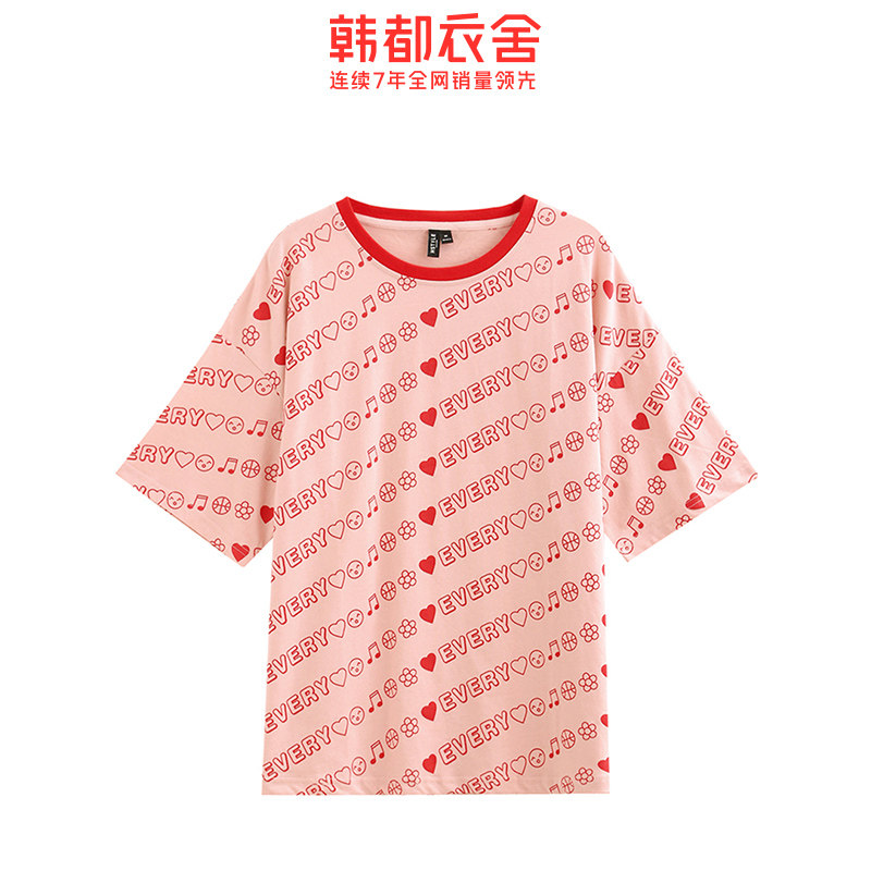 韩都衣舍2020夏装新款韩版潮打底衫 韩都衣舍秀衣莲T恤