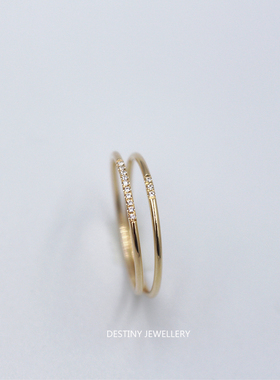 14k包金简约纤细百搭情侣