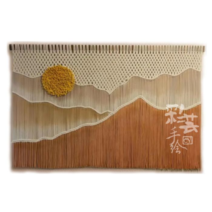 手工染色风景挂毯装饰画编织挂件酒店民宿定制壁毯棉线特色软装,淘宝优惠券,粉丝福利购,淘宝优惠卷