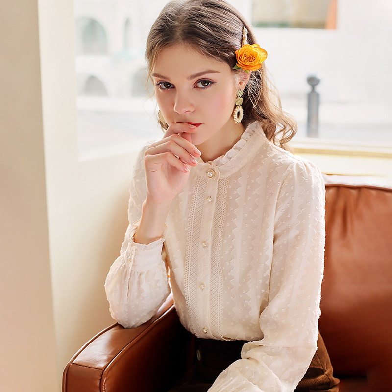 辛格茜雪纺衬衫女2021冬装打底衫 singhwest辛格茜服饰旗舰衬衫