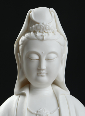 《念珠观音》德化白瓷雕塑工艺品