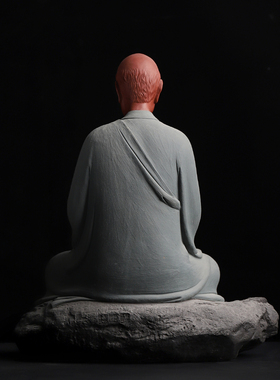 张明贵大师作品陶瓷弘一法师摆件