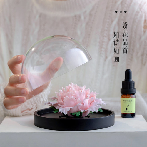 母亲节礼物非遗手工陶瓷牡丹瓷花摆件礼盒高级生日香薰摆件扩香器 - 图1