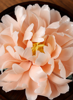 中式传统手工艺芍药陶瓷仿真花家居客厅茶桌香氛扩香器装饰工艺品