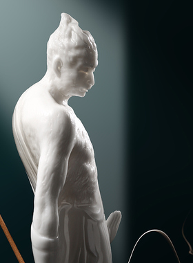 东方泥土黑神话陶瓷孙悟空摆件