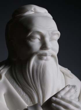 东方泥土陶瓷大师手签版孔子摆件